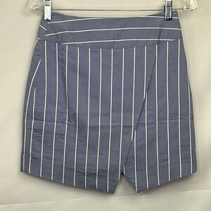 EVIDNT Asymmetrical Mini Skirt, Sky Stripe, XS NWT